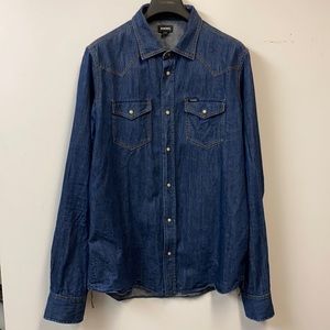 Diesel Western Denim Pearl Snap Shirt